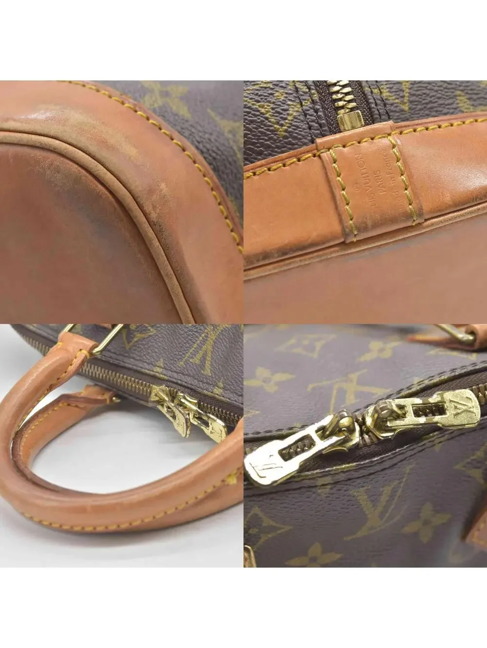 $2090 1993 Louis Vuitton Alma PM Brown Monogram VI1913